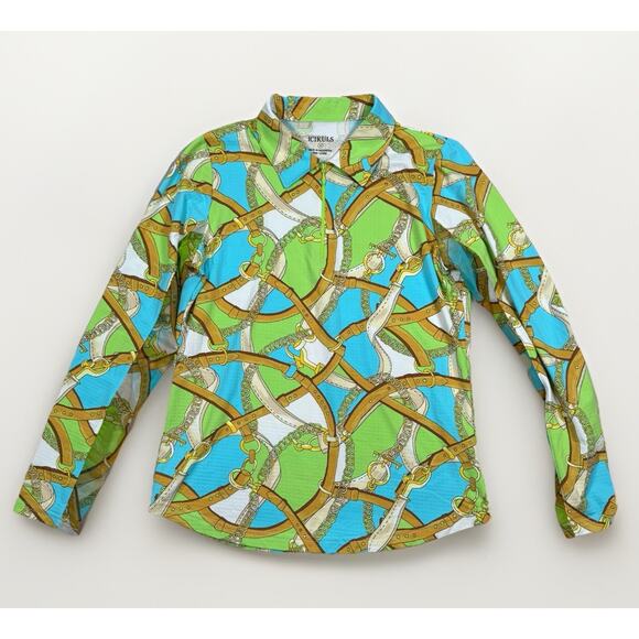Icikuls Ibkul Shirt Top Womens Size S Equestrian Sun Mesh Vent Cooling L/S - Picture 1 of 8